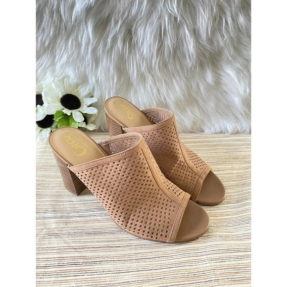 Circus by Sam Edelman Womens Tan Slip-On Open Toe Clog Sandals US 9.5 Boho - Picture 11 of 12